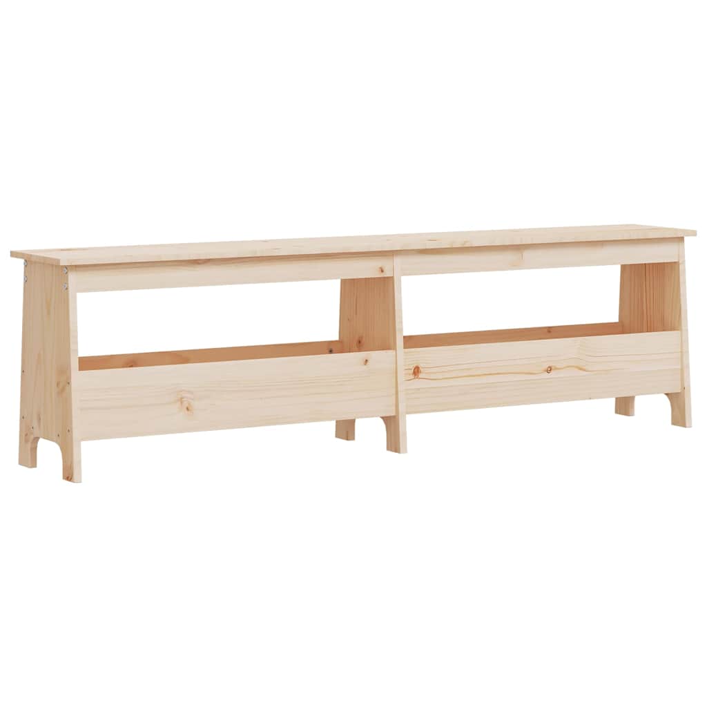 Flurbank 160 x 28 x 45 cm Massivholz Kiefer