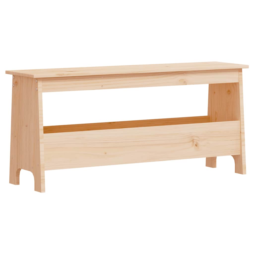 Flurbank 100 x 28 x 45 cm Massivholz Kiefer