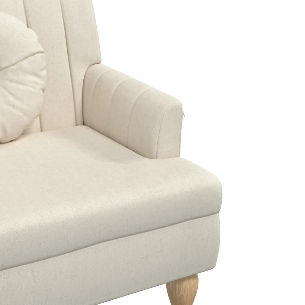 Sitzbank mit Kissen 113x64,5x75,5 cm Leinen