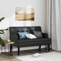 Bank mit Rückenlehne Schwarz 112x65,5x75 cm Kunstleder