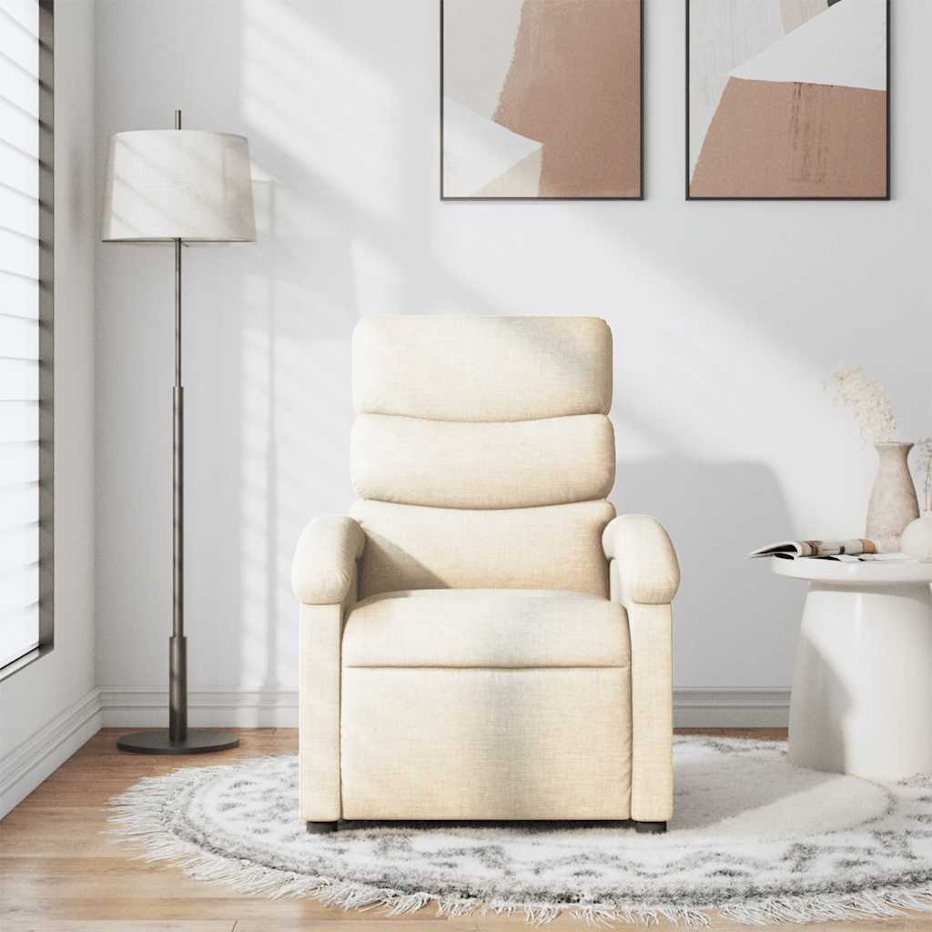 Relaxsessel Creme Stoff