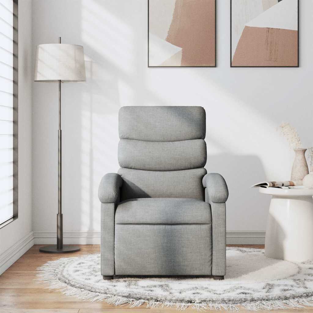 Massagesessel Hellgrau Stoff