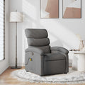 Massagesessel Dunkelgrau Stoff