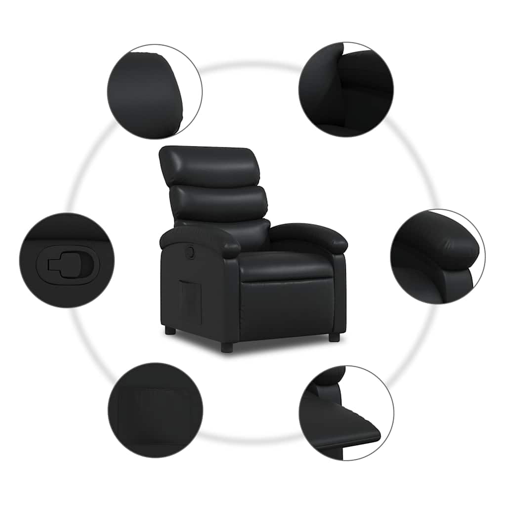Relaxsessel Schwarz Kunstleder