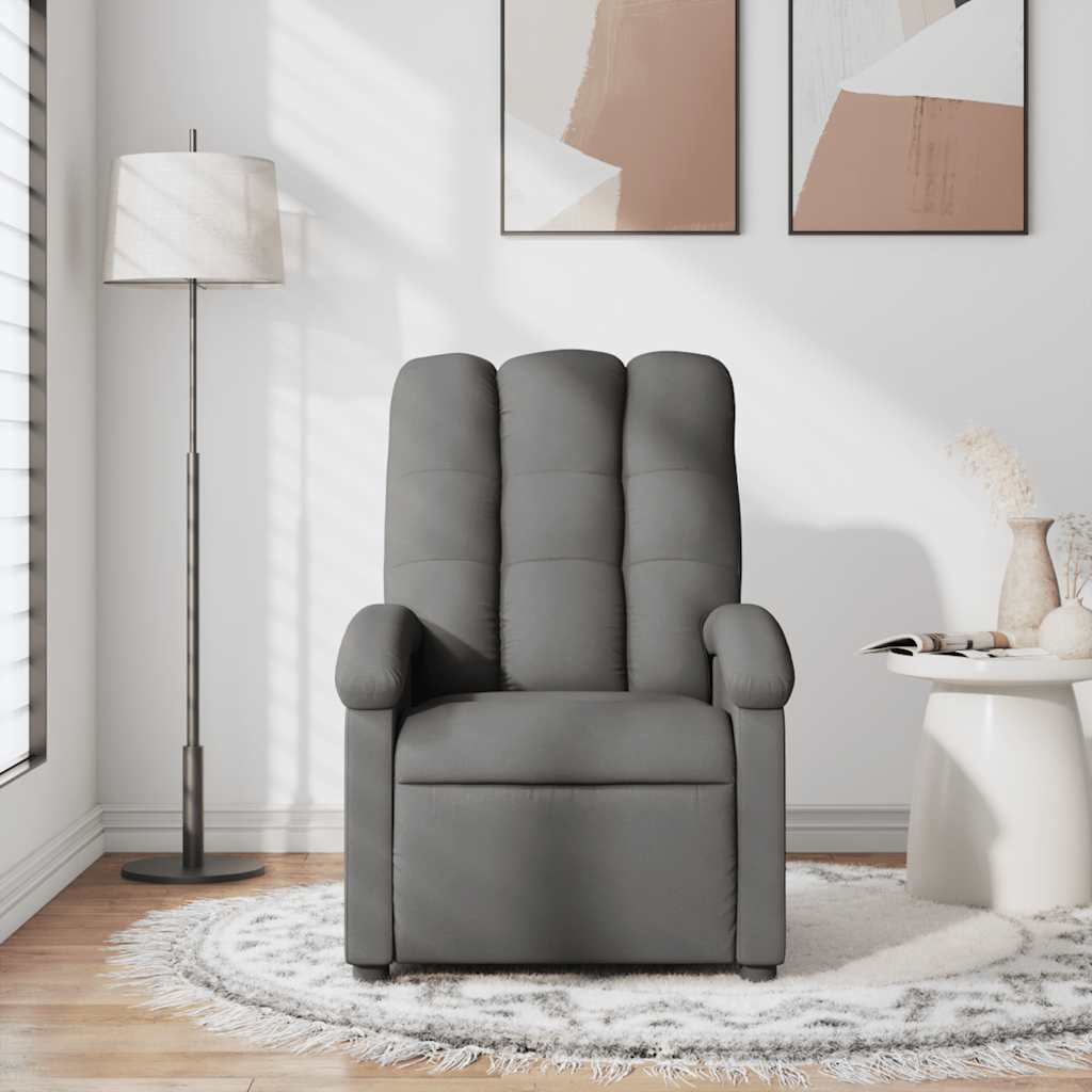 Massagesessel Dunkelgrau Stoff