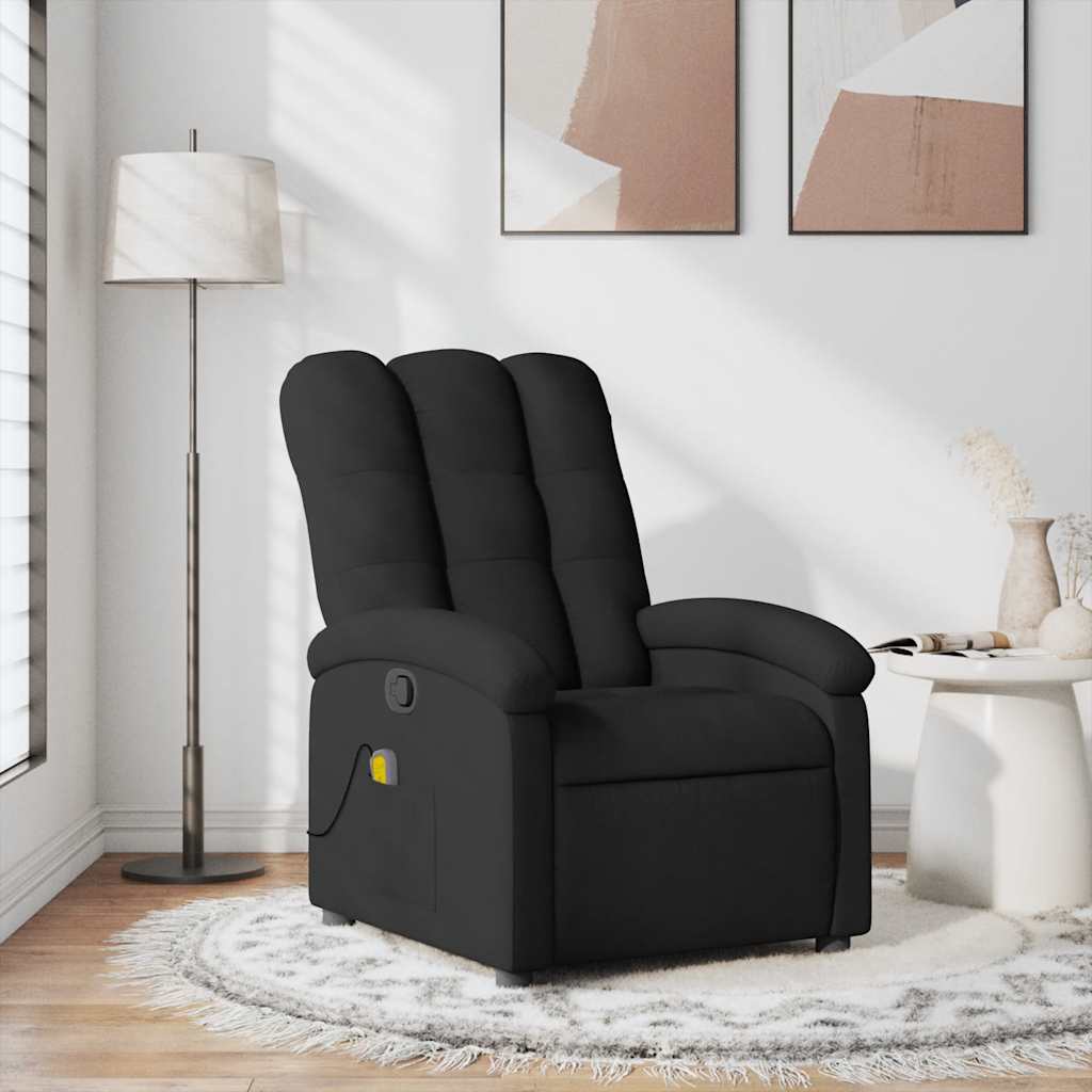Massagesessel Schwarz Stoff