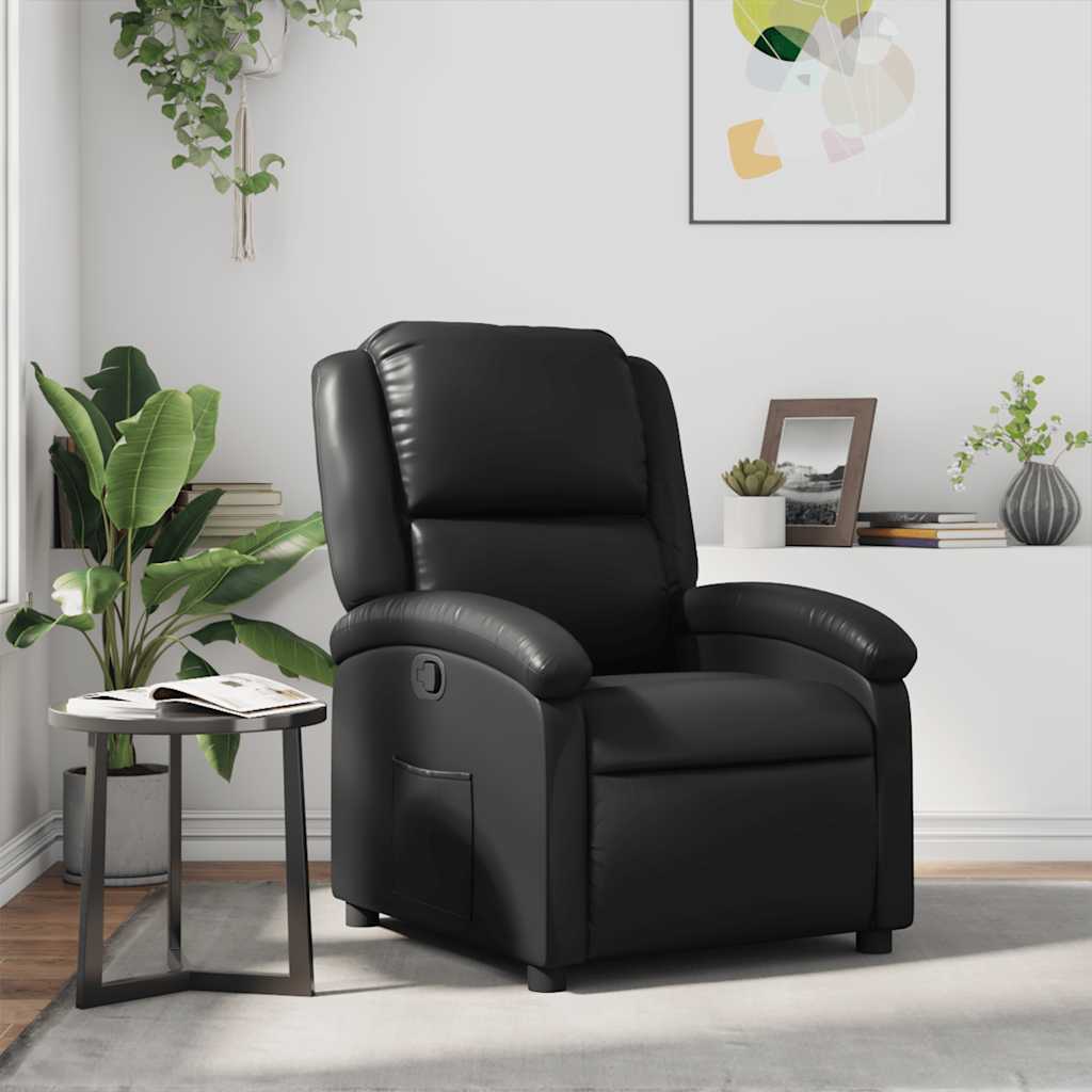 Relaxsessel Schwarz Kunstleder