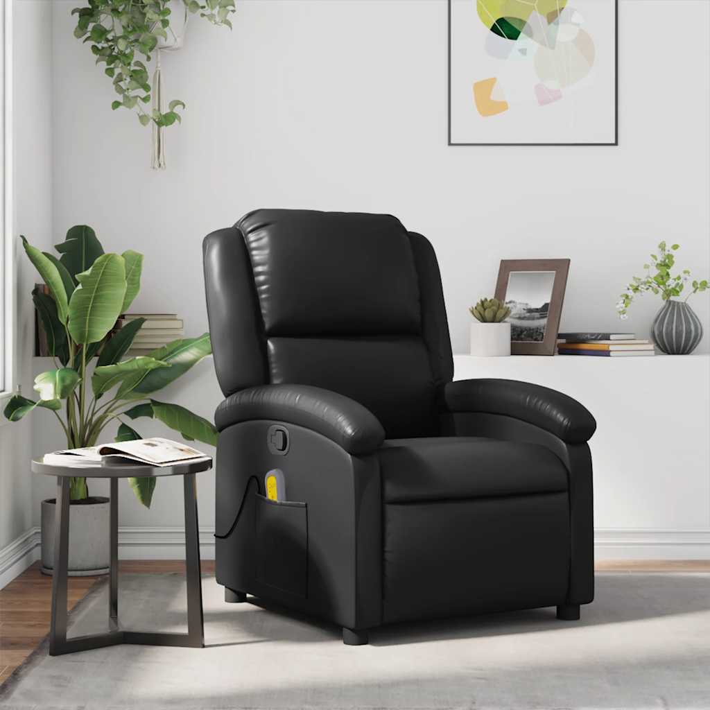 Massagesessel Schwarz Kunstleder