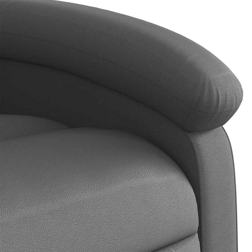 Relaxsessel Grau Echtleder