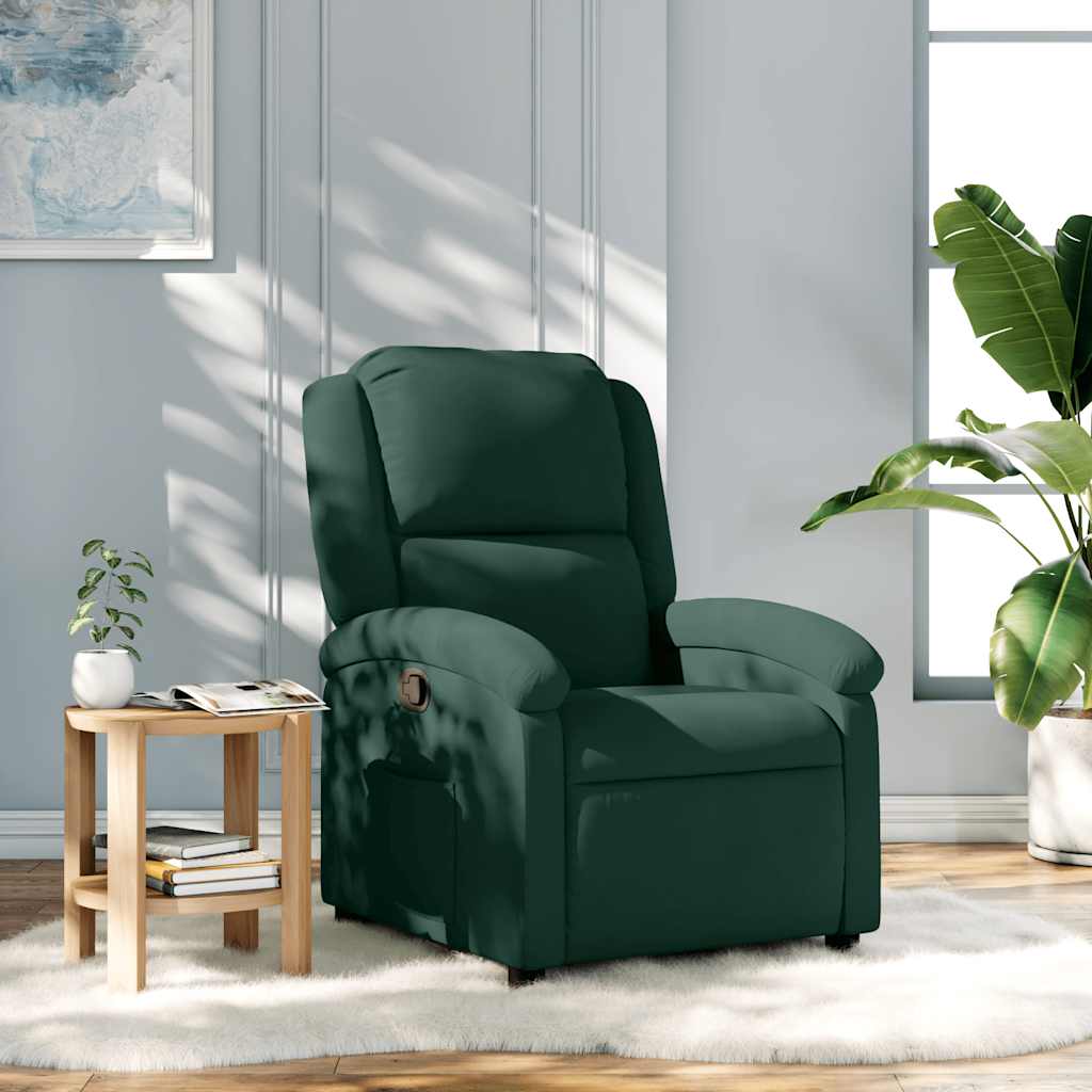 Relaxsessel Dunkelgrün Samt