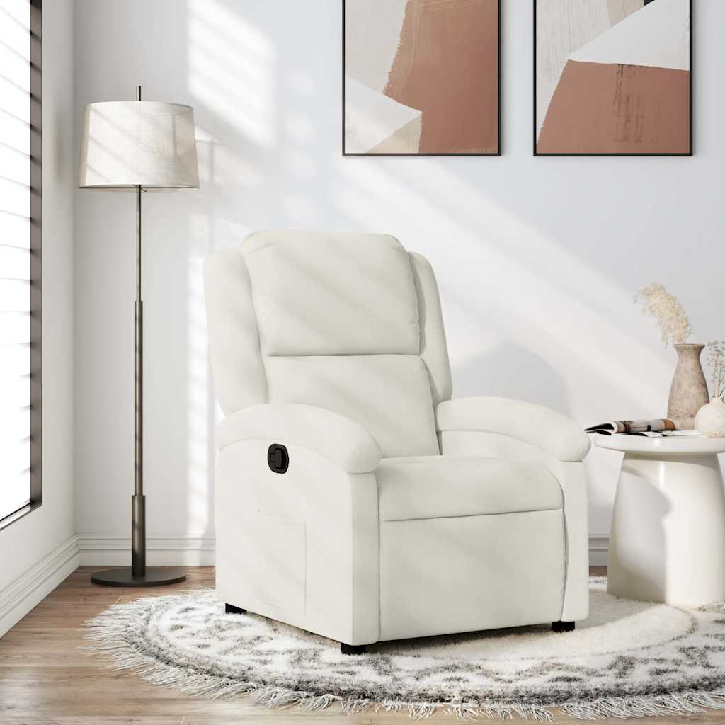 Relaxsessel Creme Samt