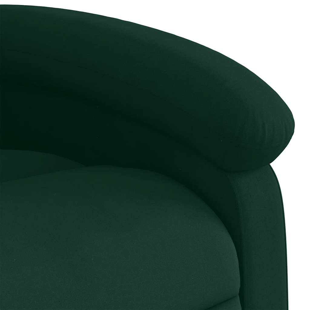 Massagesessel Dunkelgrün Samt
