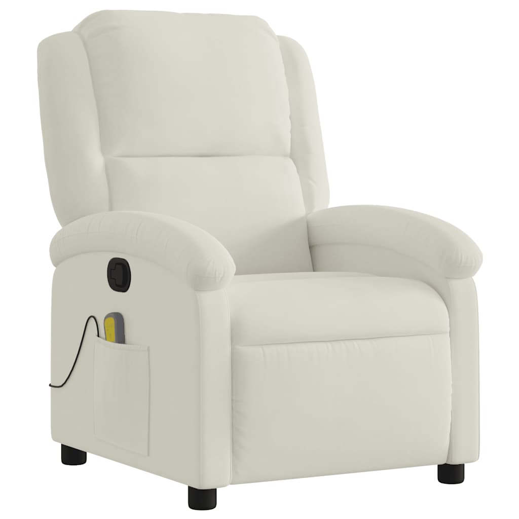 Massagesessel Creme Samt