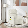 Massagesessel Creme Samt