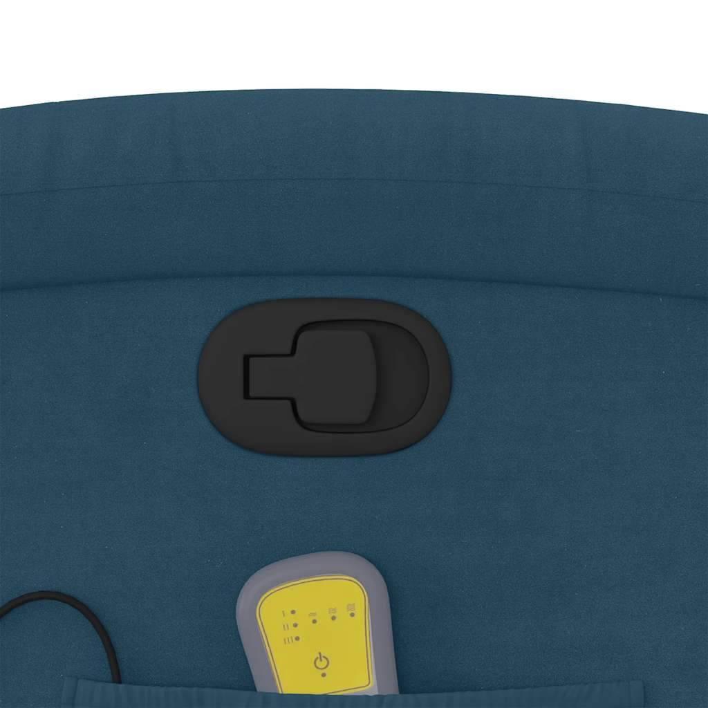 Massagesessel Blau Samt