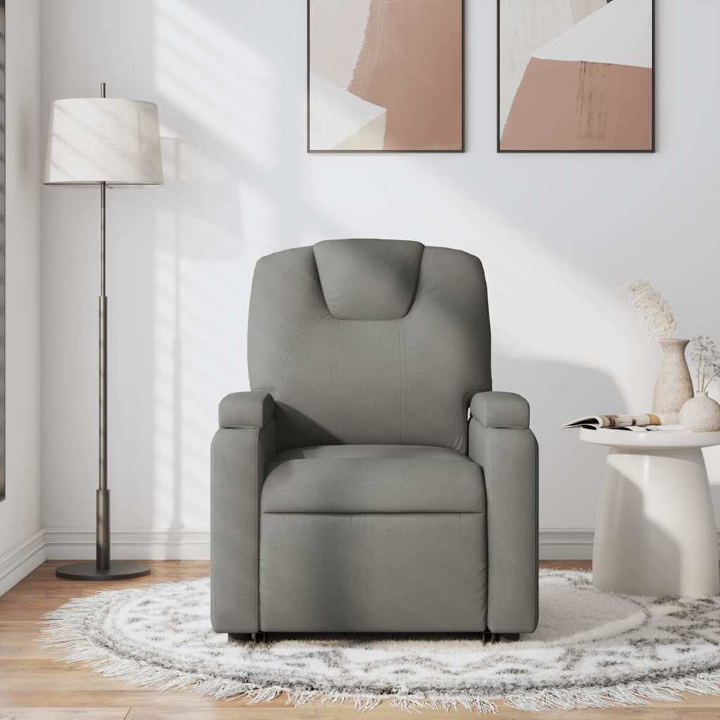 Massagesessel Dunkelgrau Stoff