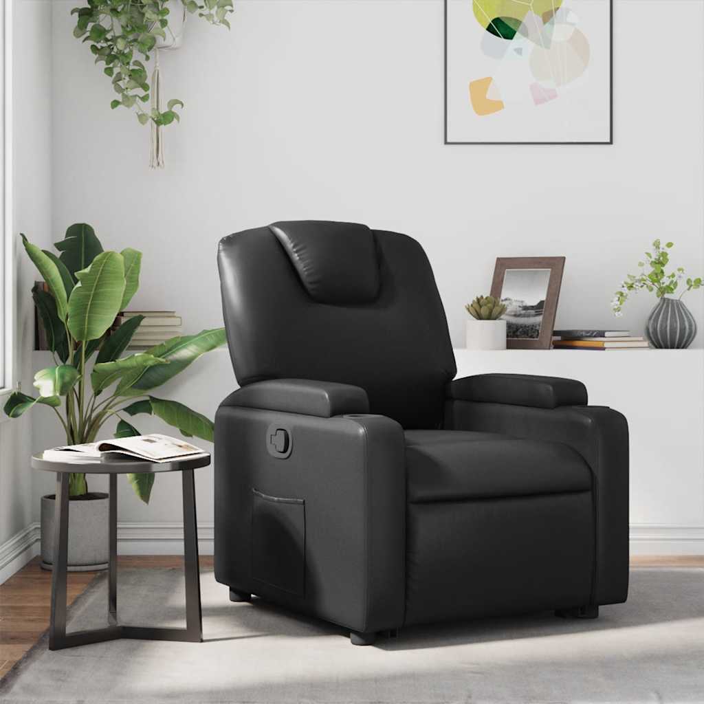 Relaxsessel Schwarz Kunstleder