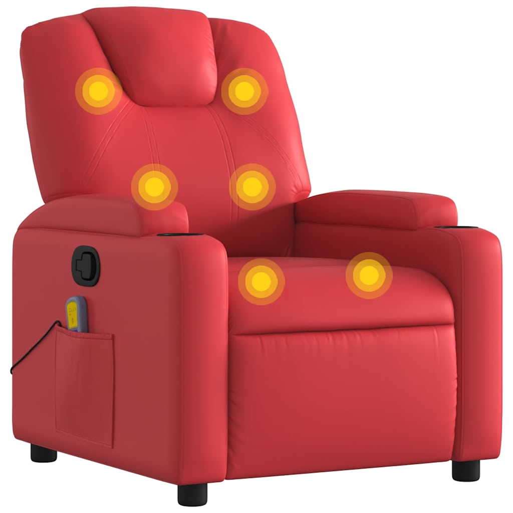 Massagesessel Rot Kunstleder