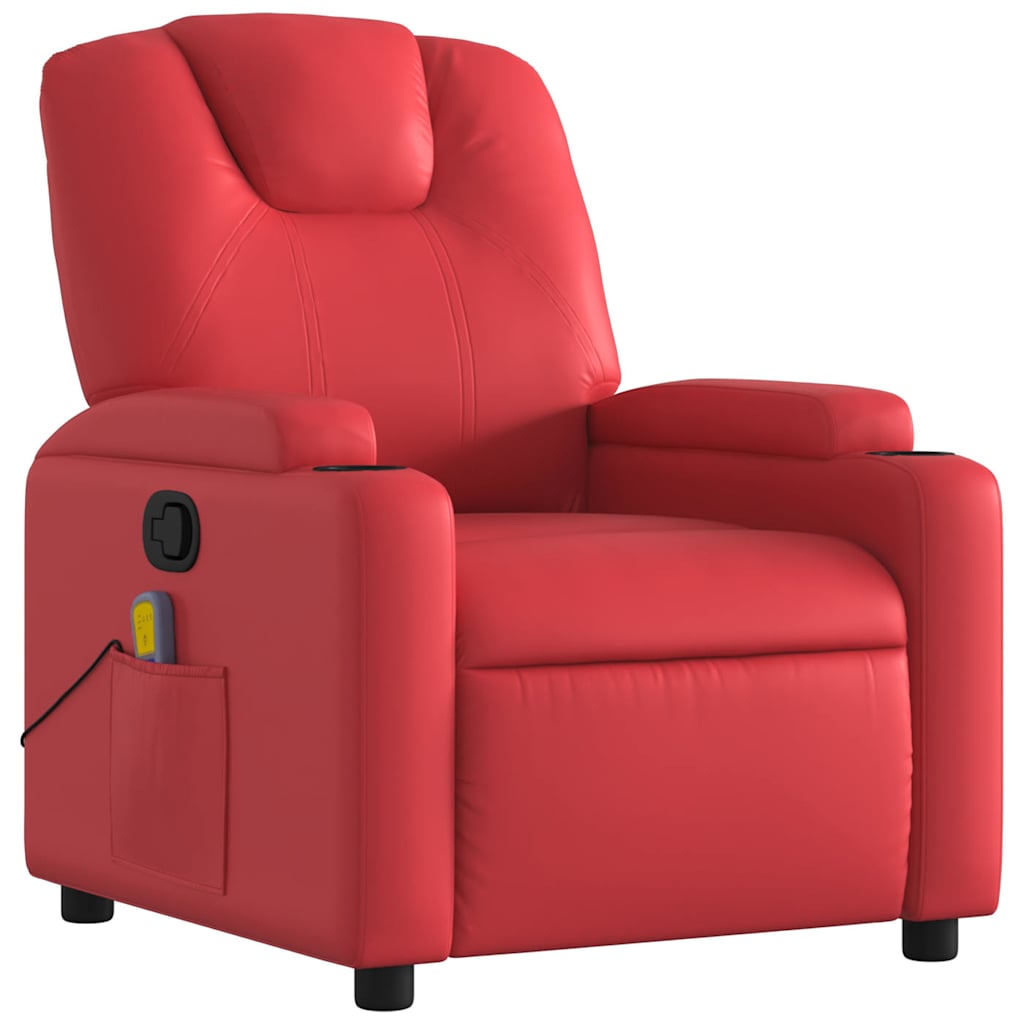 Massagesessel Rot Kunstleder