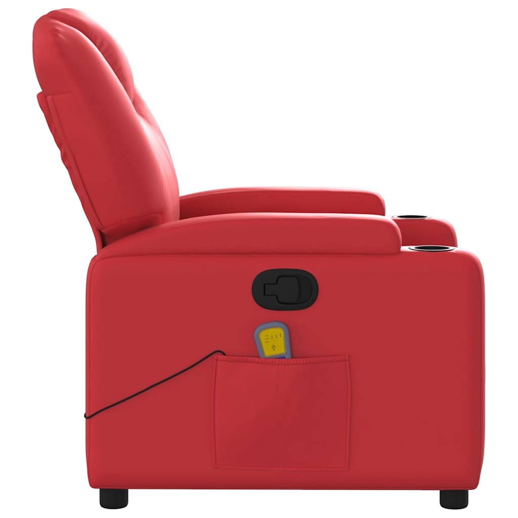 Massagesessel Rot Kunstleder