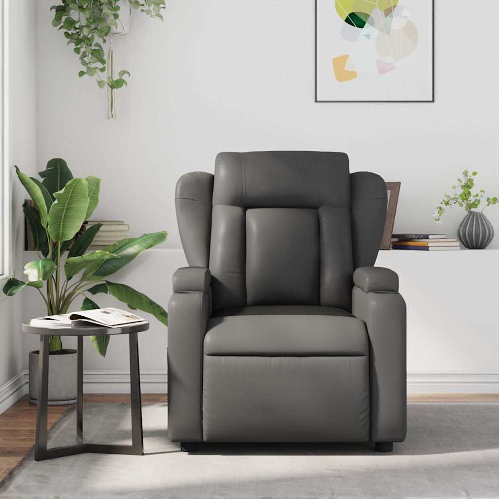 Massagesessel Grau Kunstleder