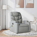 Massagesessel Hellgrau Stoff
