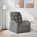 Massagesessel Dunkelgrau Stoff