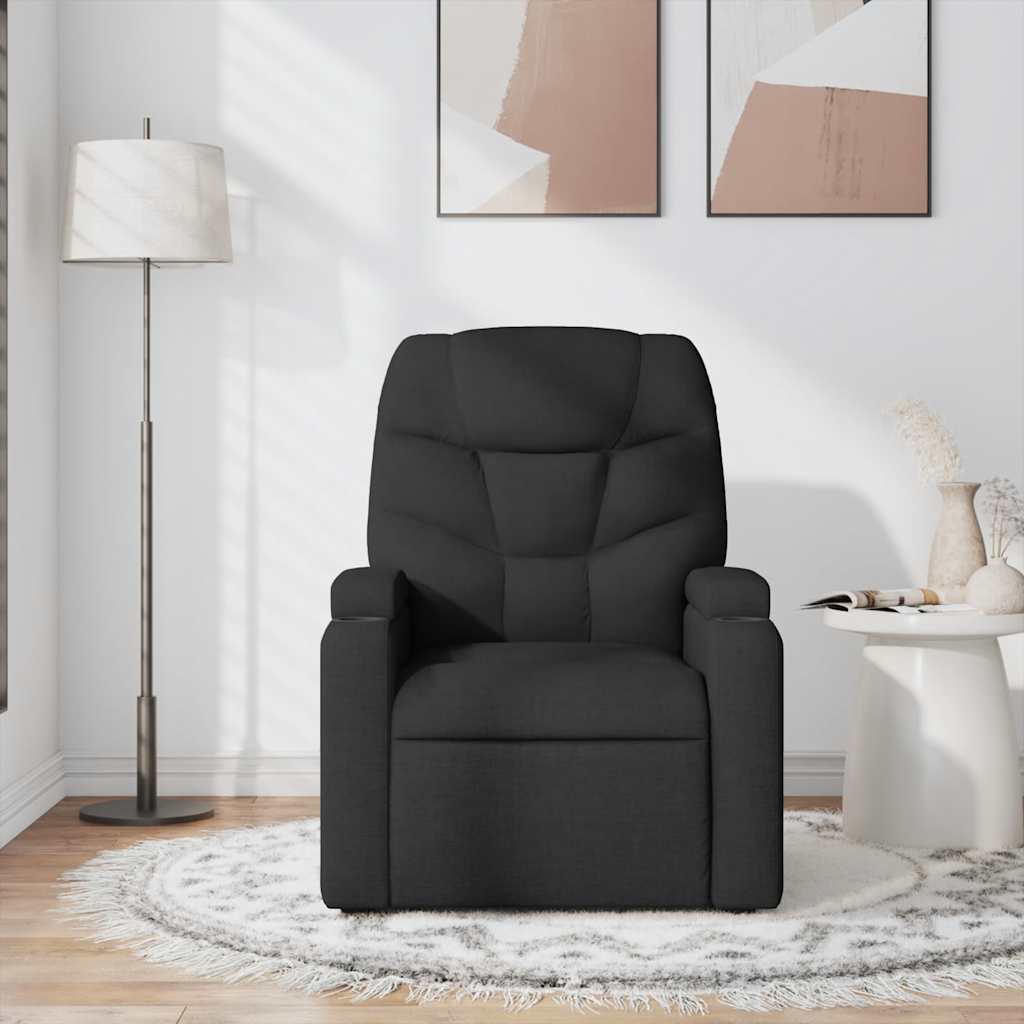 Massagesessel Schwarz Stoff
