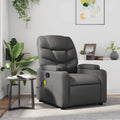 Massagesessel Grau Kunstleder