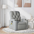 Massagesessel Hellgrau Stoff