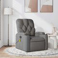 Massagesessel Dunkelgrau Stoff