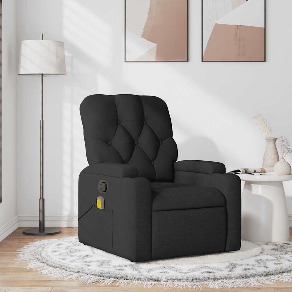 Massagesessel Schwarz Stoff