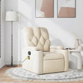 Massagesessel Creme Stoff