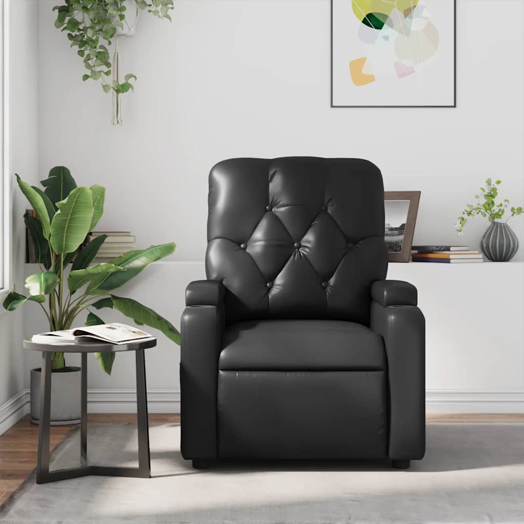 Massagesessel Schwarz Kunstleder