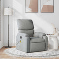 Massagesessel Hellgrau Stoff