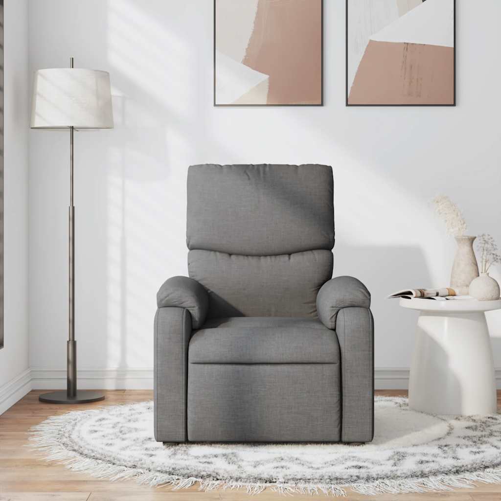 Massagesessel Dunkelgrau Stoff