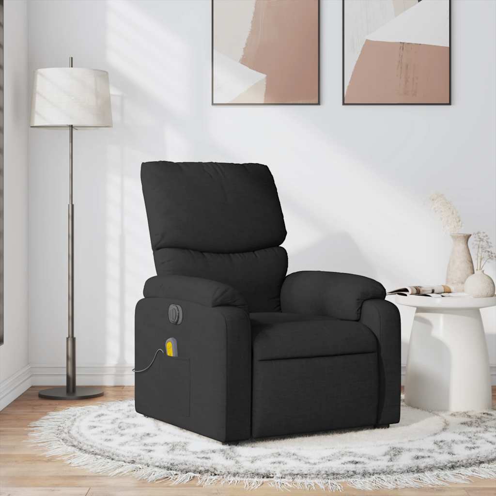 Massagesessel Schwarz Stoff