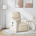 Massagesessel Creme Stoff