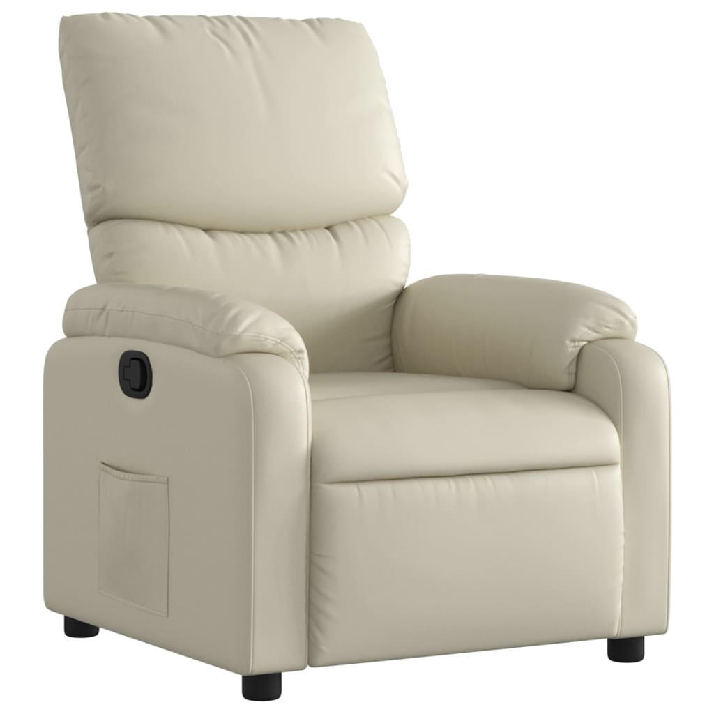 Relaxsessel Creme Kunstleder