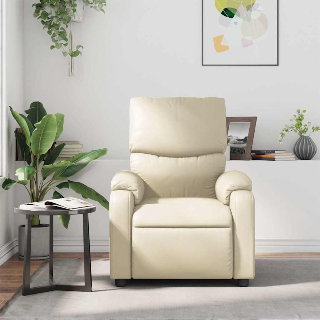 Massagesessel Creme Kunstleder