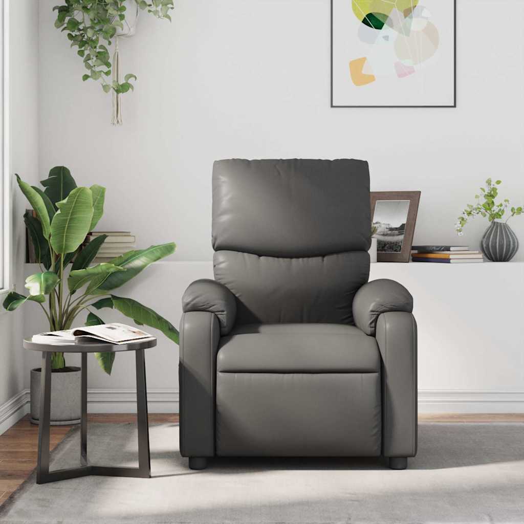 Massagesessel Grau Kunstleder