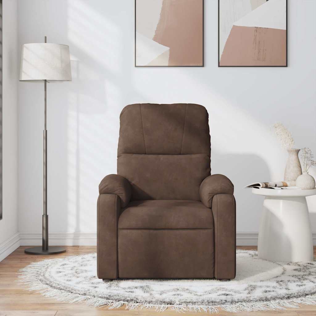 Massagesessel Braun Mikrofasergewebe