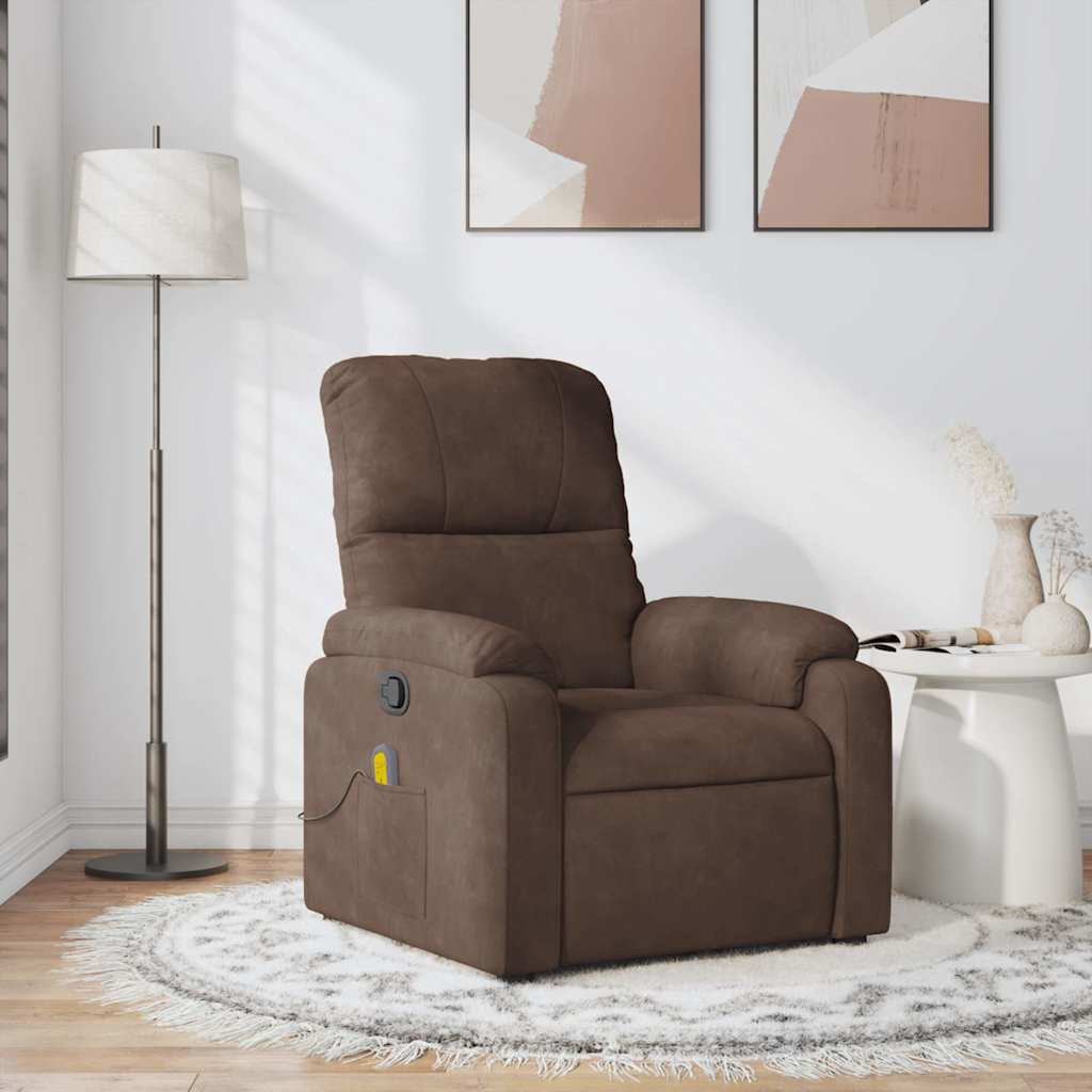 Massagesessel Braun Mikrofasergewebe