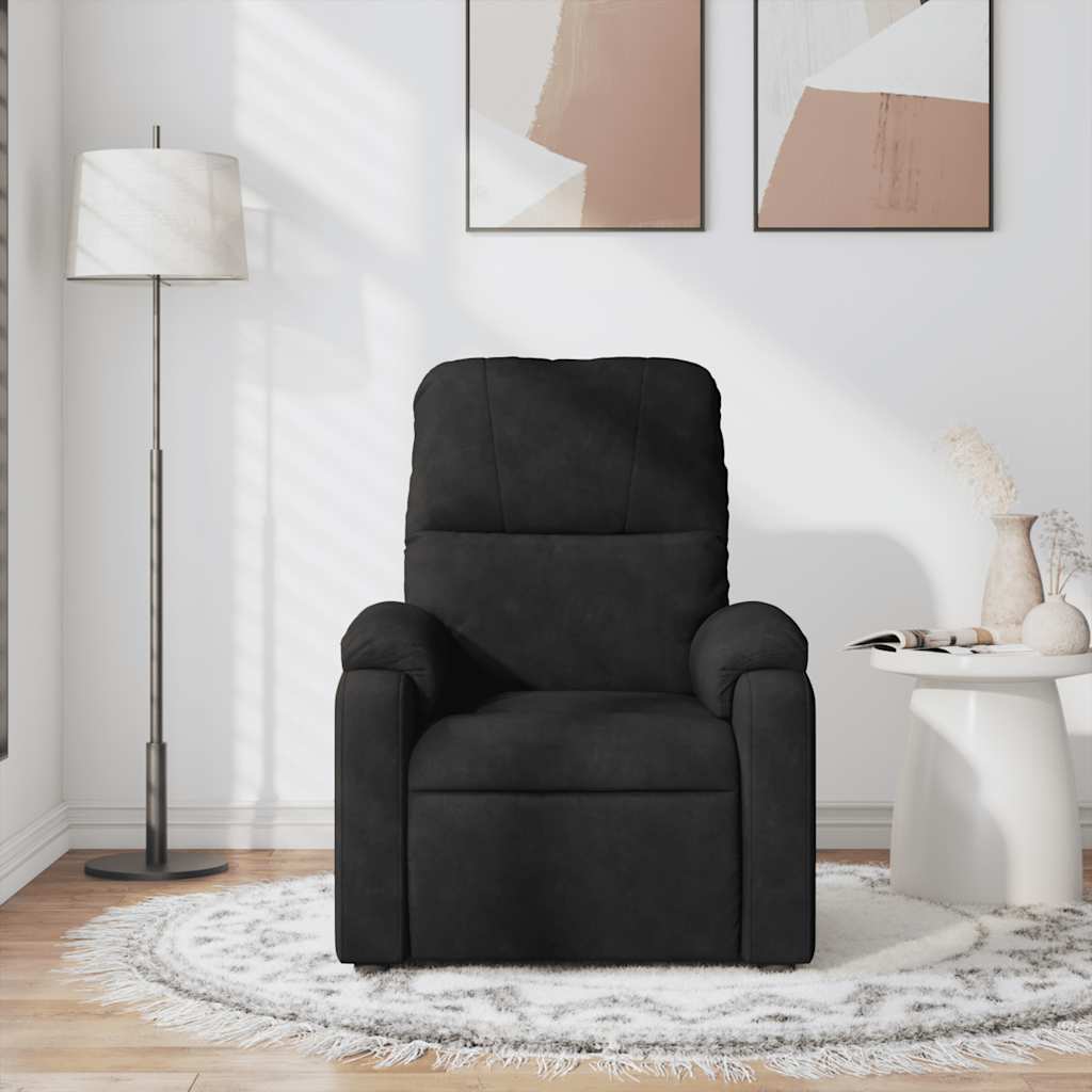 Massagesessel Schwarz Mikrofasergewebe