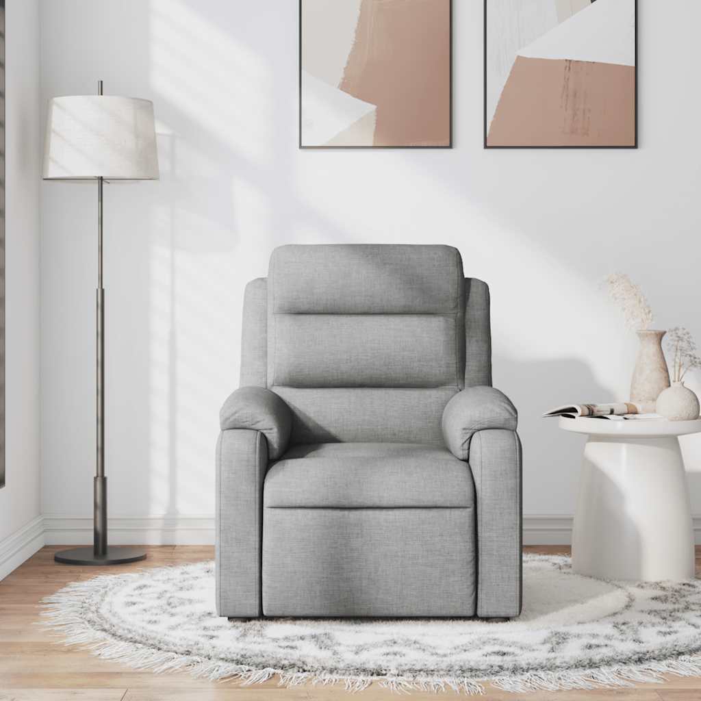 Massagesessel Hellgrau Stoff