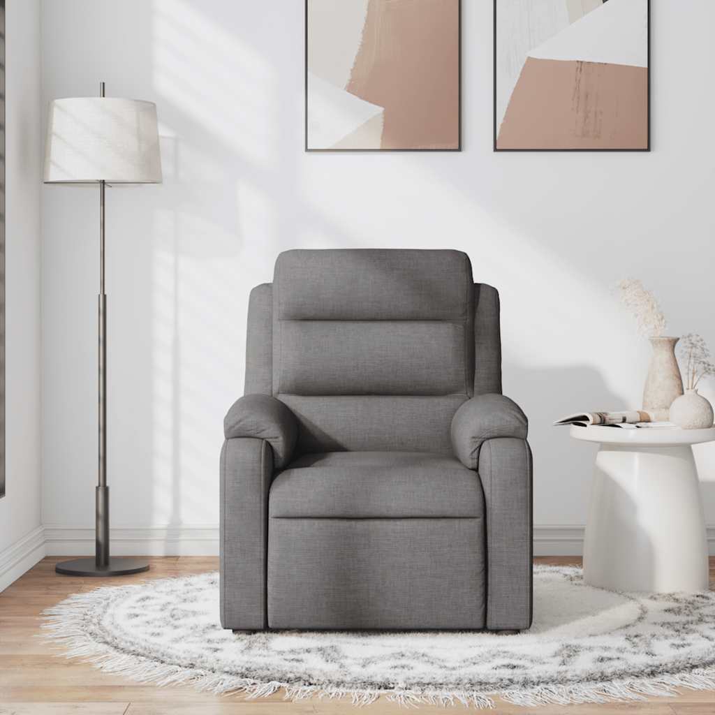 Massagesessel Dunkelgrau Stoff