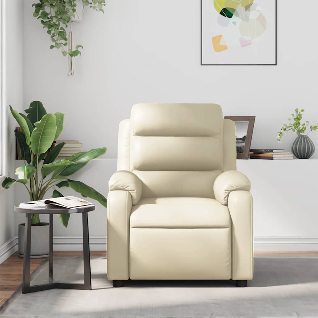 Massagesessel Creme Kunstleder