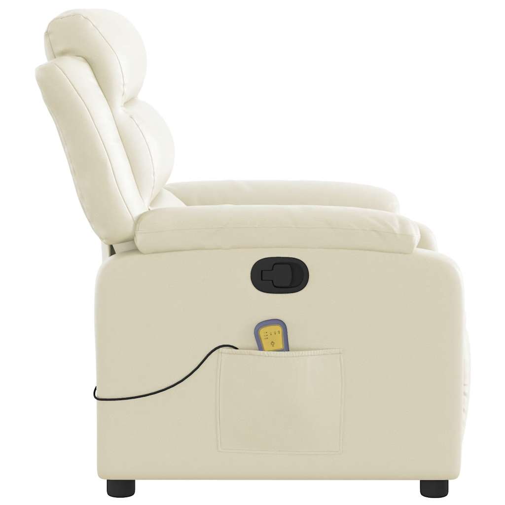Massagesessel Creme Kunstleder