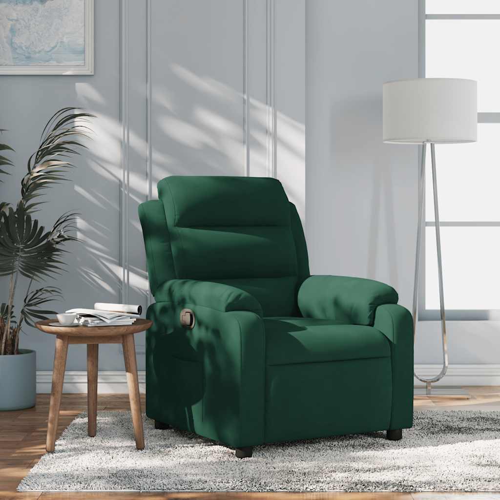 Relaxsessel Dunkelgrün Samt