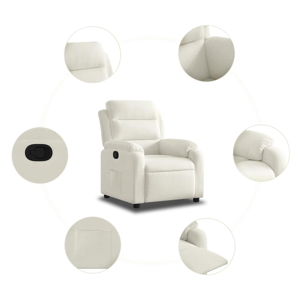 Relaxsessel Creme Samt